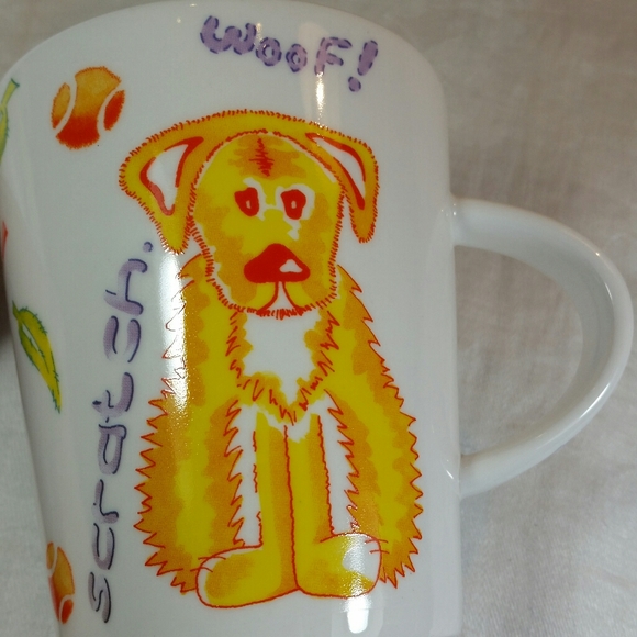 CARDEW DESIGN Dog Cat MUG Bark Meow Woof Paw Print 12 oz - Picture 8 of 11